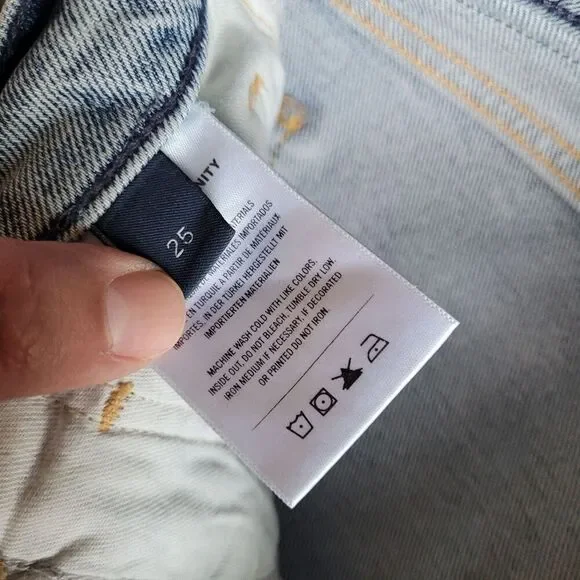 Citizens of Humanity Womens Jeans Size 25 Medium Wash Distressed Racer Mid Rise - Picture 4 of 9